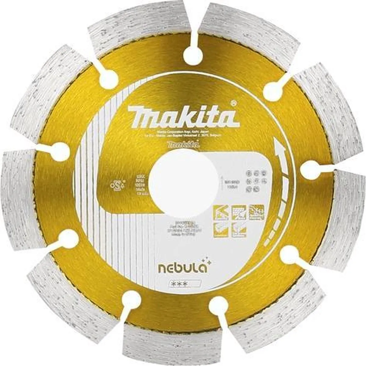 Makita B-53986 Diamantschijf 115mm - Natuursteen - Oranje
