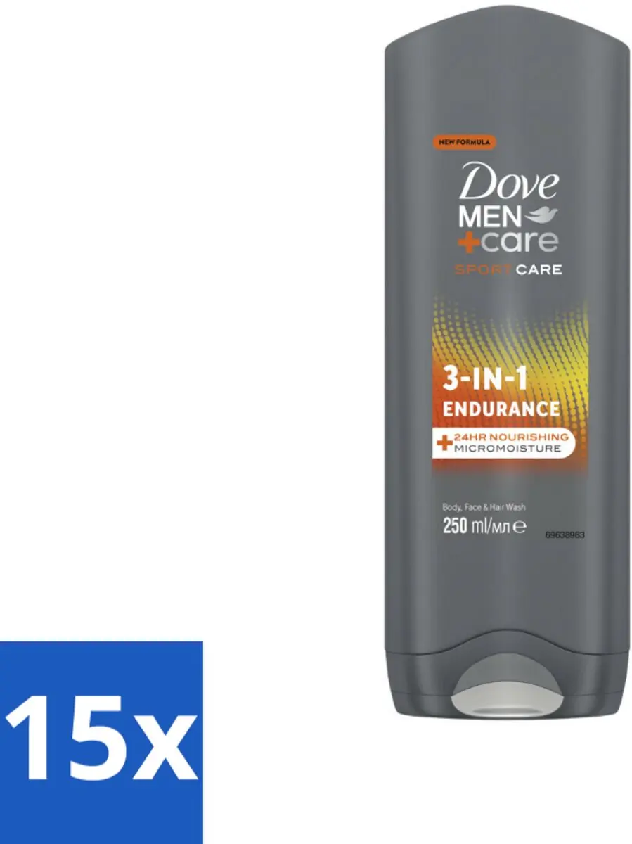 Dove Men+Care 3-in-1 Douchegel Sport 250ml