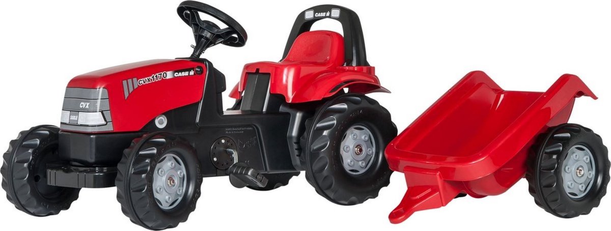 Rolly Toys rollyKid Case CVX - Traptractor met Aanhanger