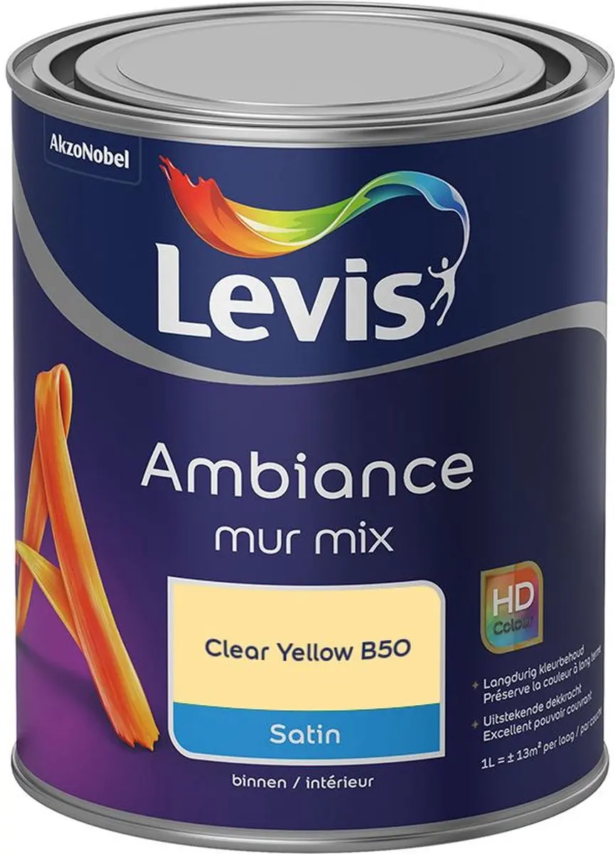 Levi's Ambiance Mur Satin Mix Mengverf Clear Yellow B50