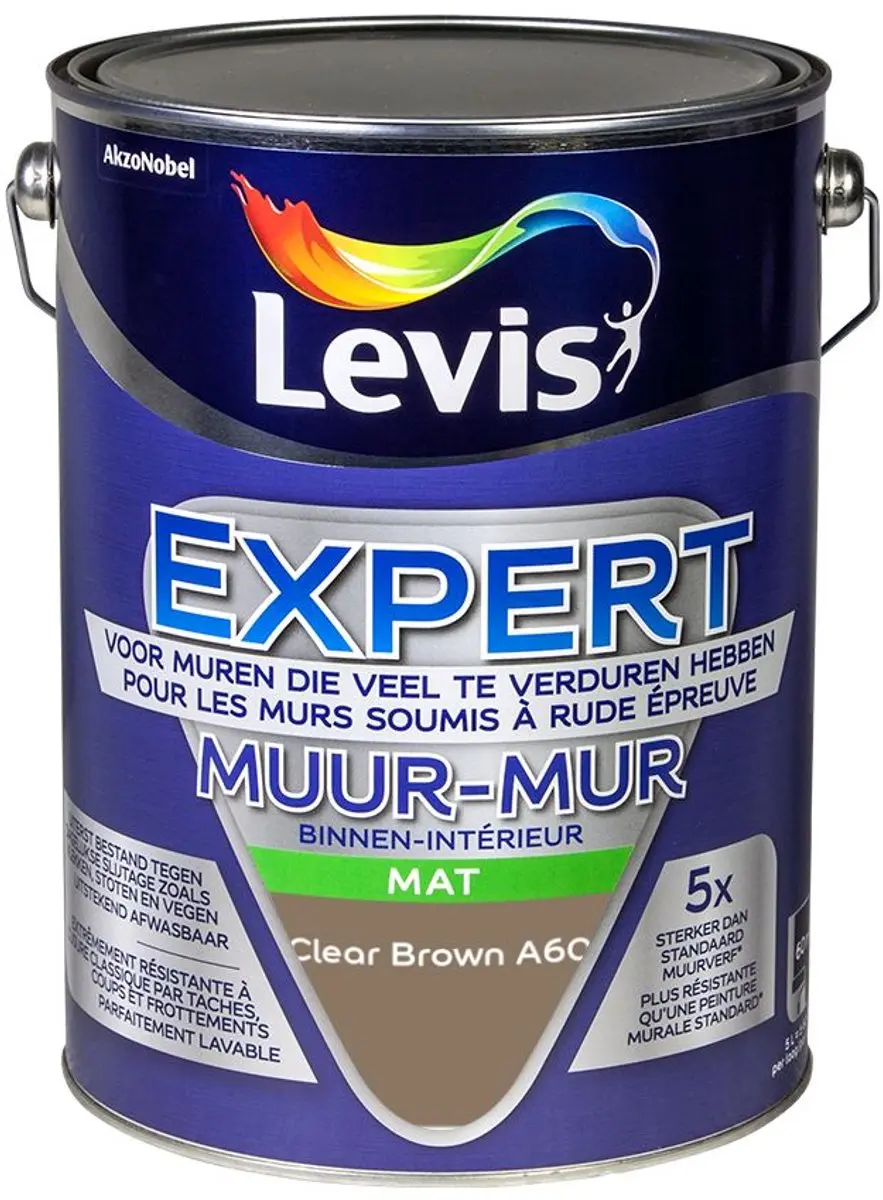 Levi's Expert Muur Binnen Mix Clear Brown A60 Mengverf 5L
