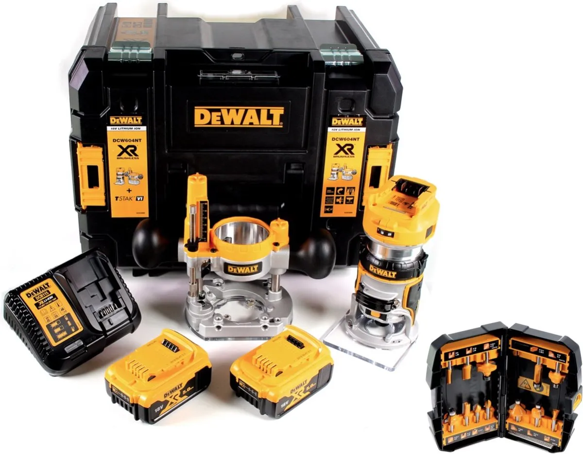 DeWalt DCW 604 P2 Combi-Frees 18V - 55mm - 2x 5,0Ah + Snelader - 12-delig TSTAK