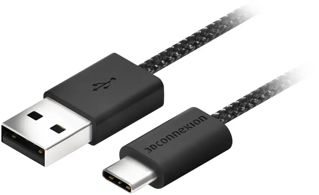 3Dconnexion 3DX-700089 USB-kabel 1,5m - USB A naar USB C - Zwart