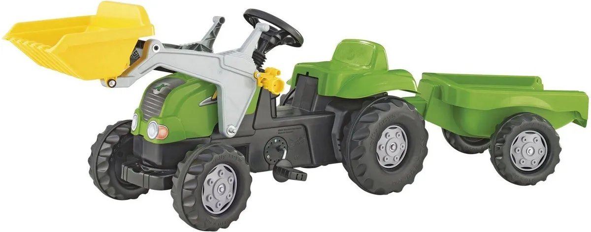 Rolly Toys RollyKid-X Traptractor met Frontlader - Groen/Zwart