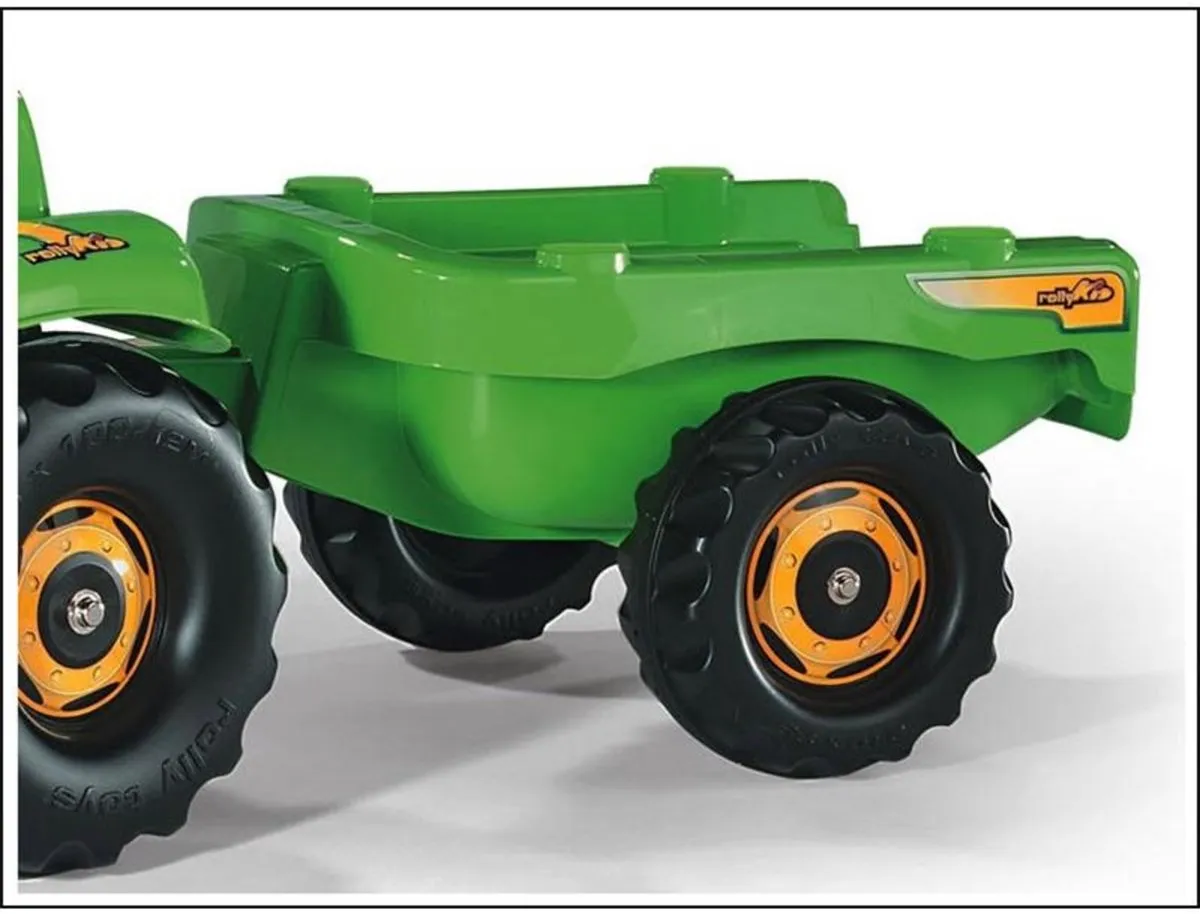 Rolly Toys RollyKid-X Traptractor met Frontlader - Groen/Zwart - afbeelding 3 van 6