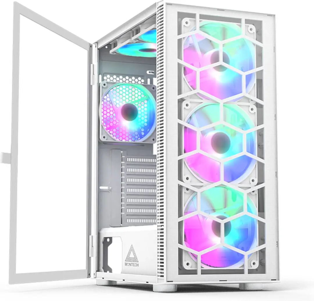 Montech X3 GLASS Midi Tower - Wit