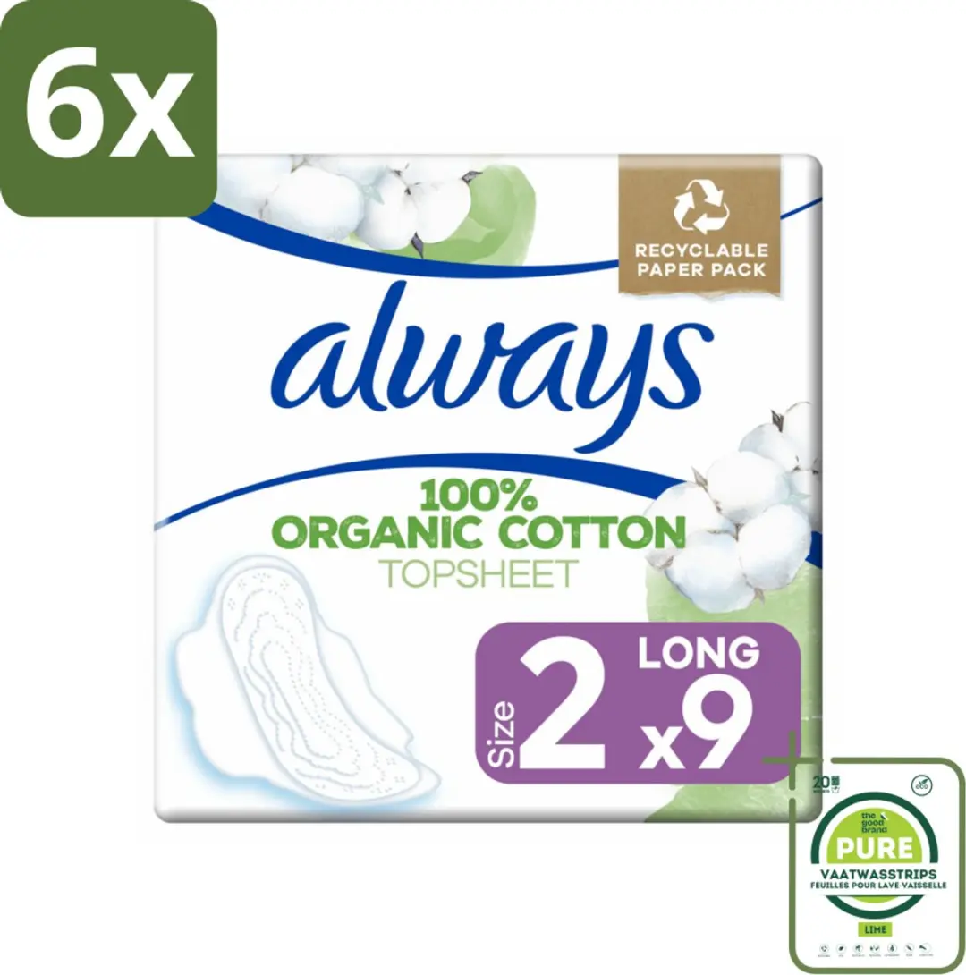 Always Long Cotton Protection Maandverband