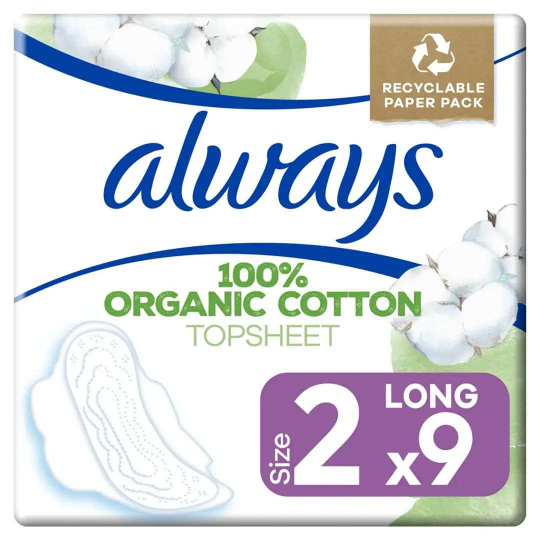 Always Long Cotton Protection Maandverband - 6 Stuks