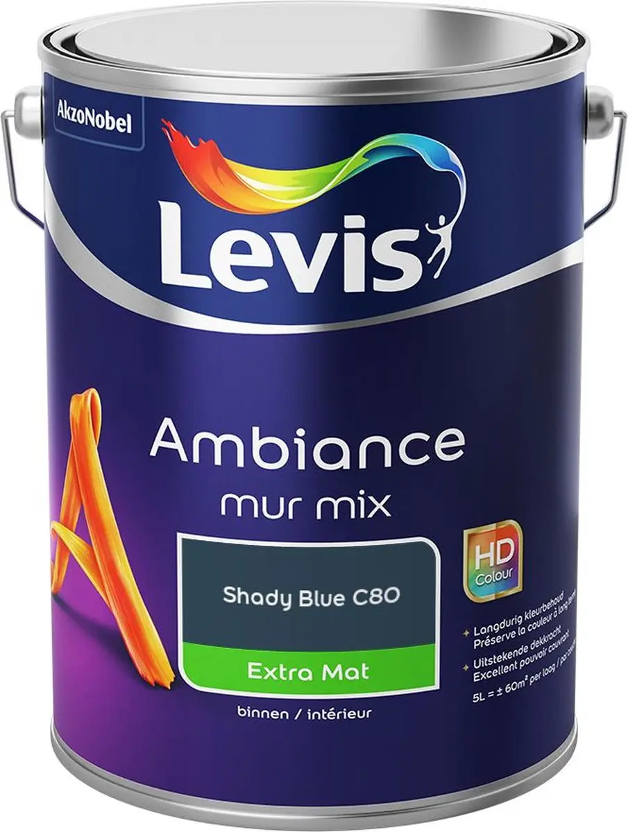 Levi's Ambiance Mur Extra Mat Mix Shady Blue C80