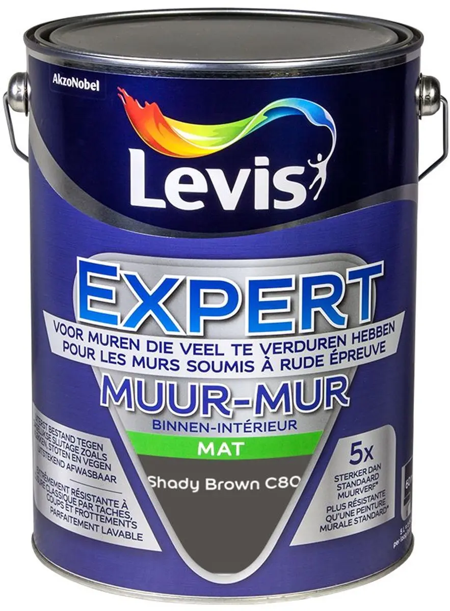 Levi's Expert Muur Binnen Mix Shady Brown C80 Mengverf 5L