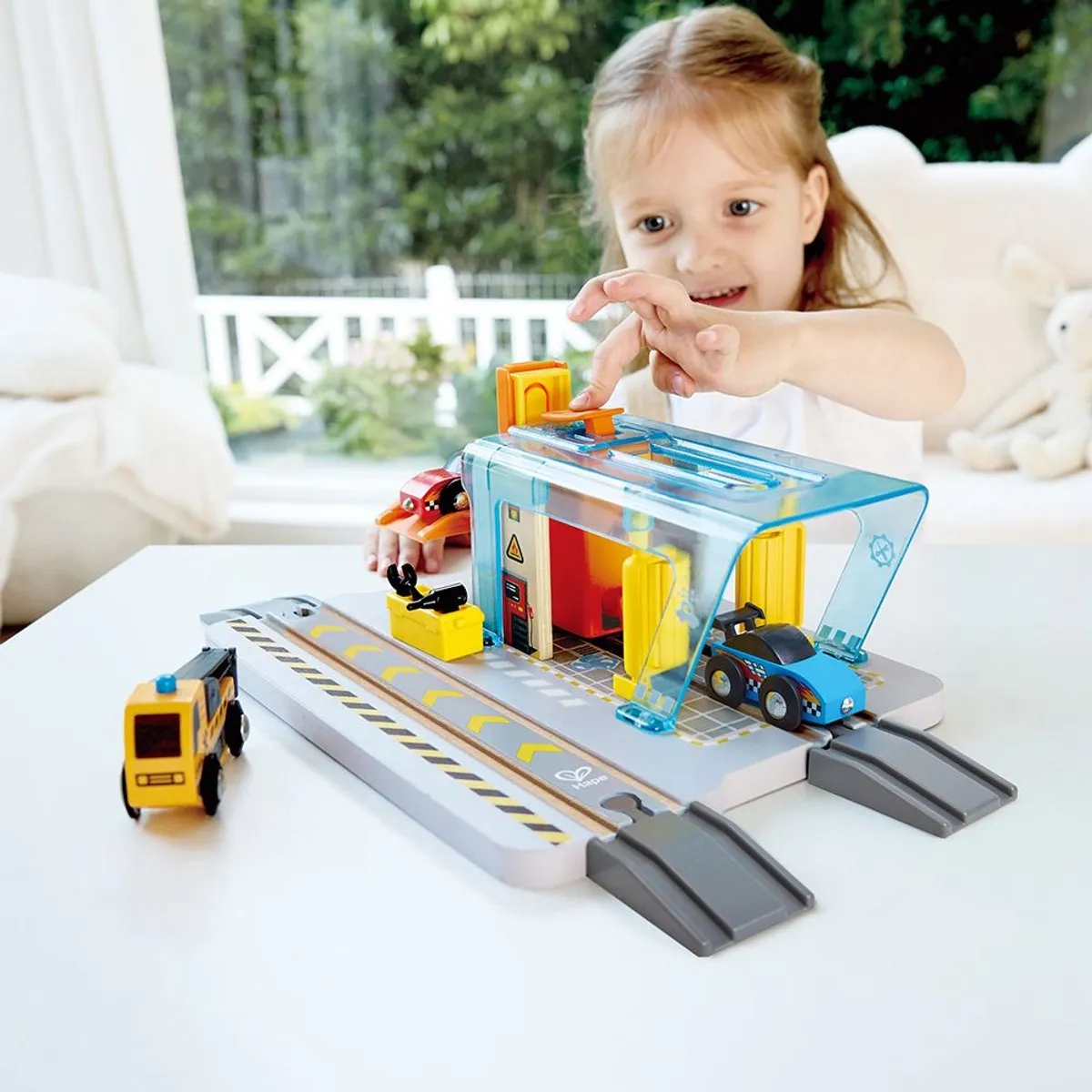 Hape Reparatie- en Wasstation E3879 - Multicolor