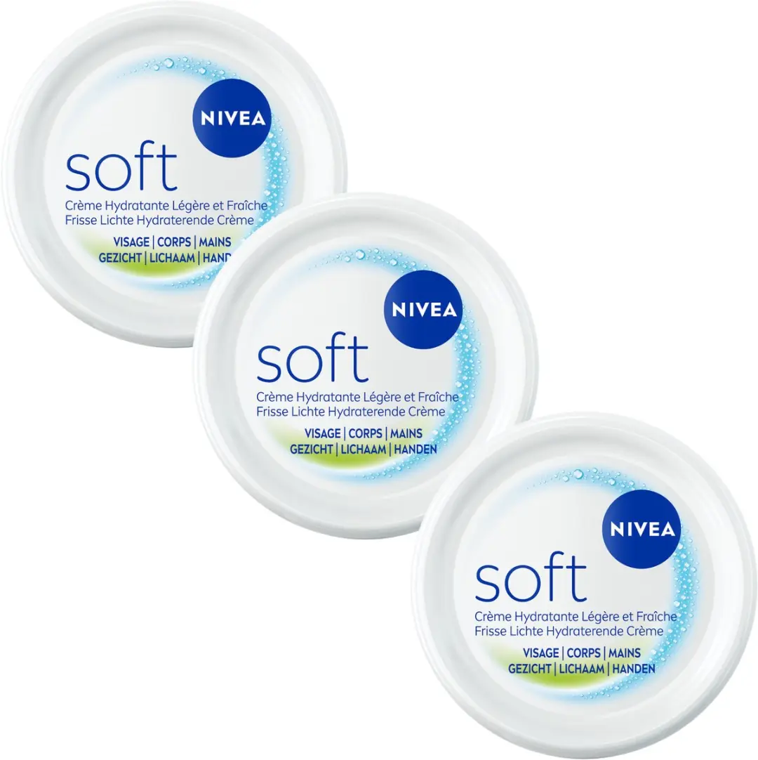 NIVEA Soft Bodycrème 3x300ml