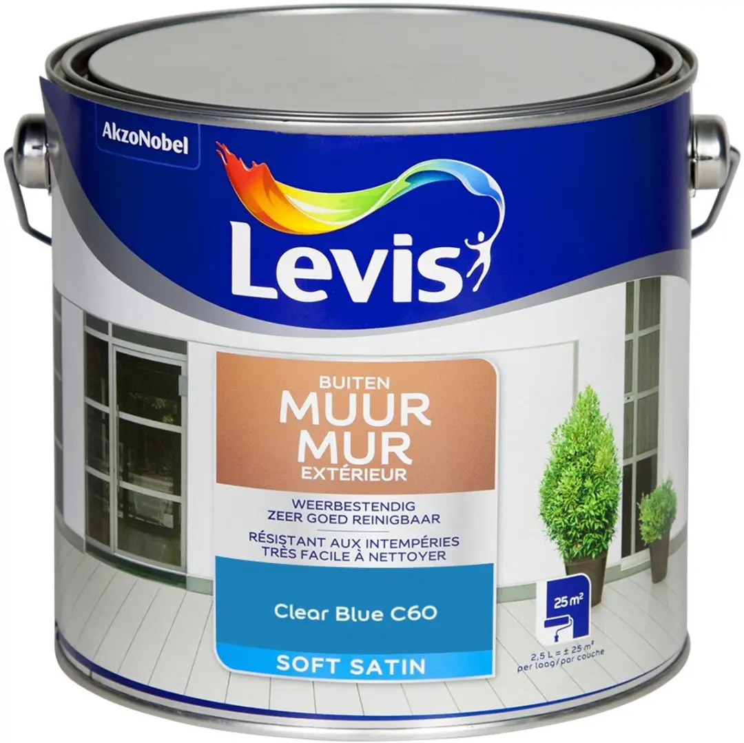 Levi's Muur Buiten Mix Clear Blue C60 Mengverf 2,5L