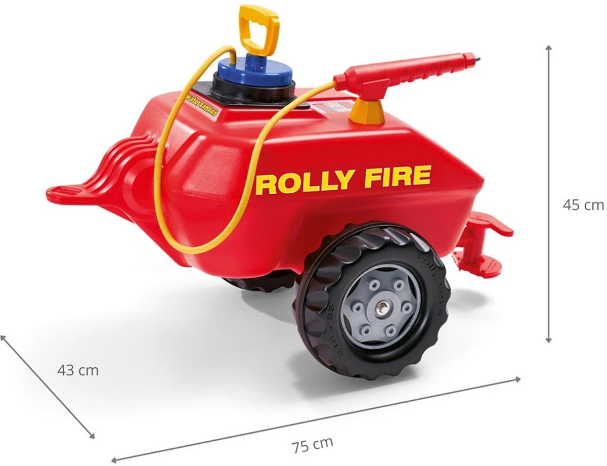 Rolly Toys - Brandweertrailer Rood 122967