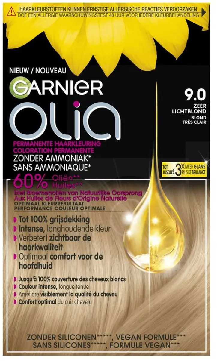Garnier Olia 9 Zeer Lichtblond Haarkleuring - 7 Stuks