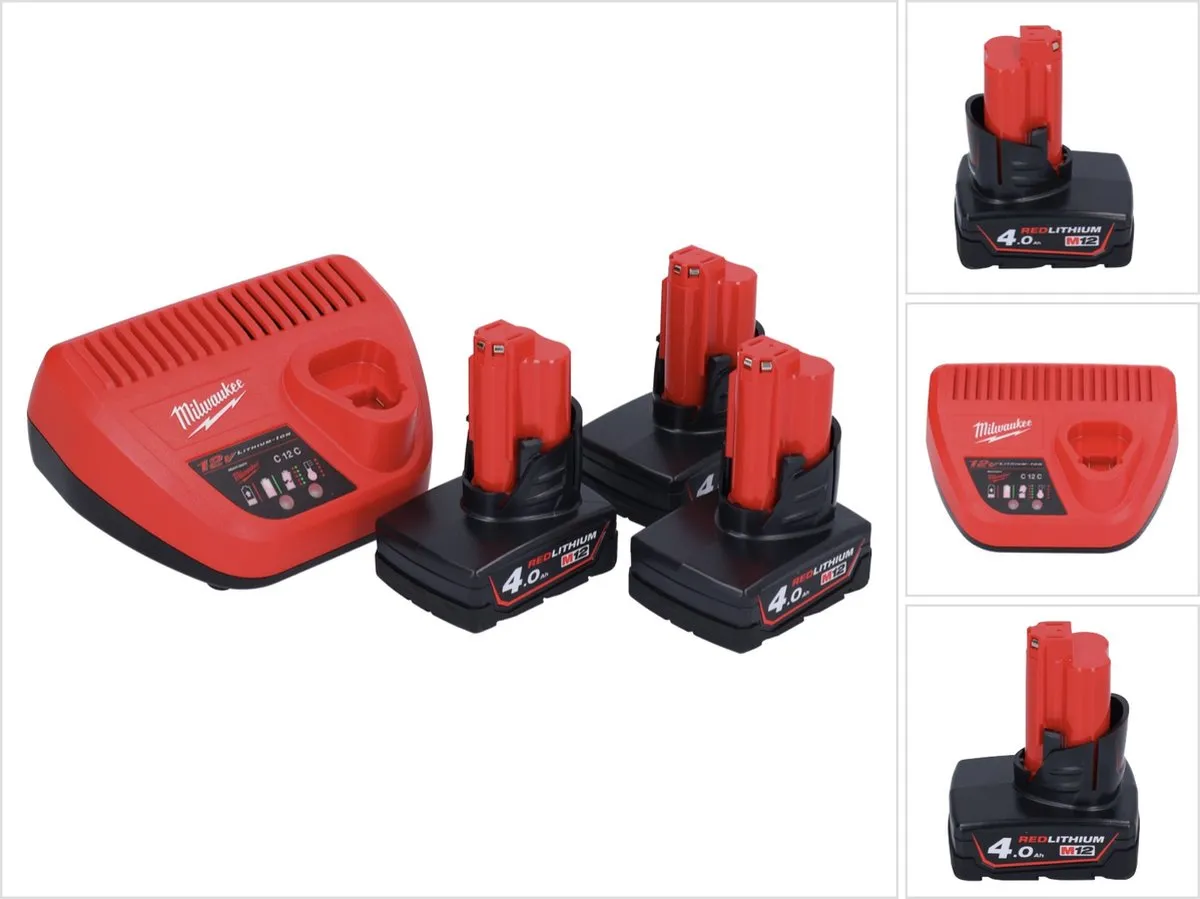 Milwaukee M12 NRG-403 Accu Starterset
