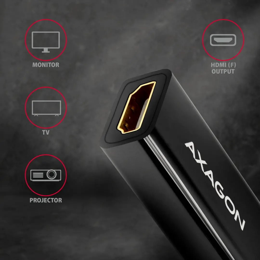 Axagon RVDM-HI14N Mini-DisplayPort naar HDMI Adapter - 15cm