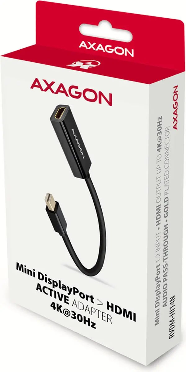 Axagon RVDM-HI14N Mini-DisplayPort naar HDMI Adapter - 15cm