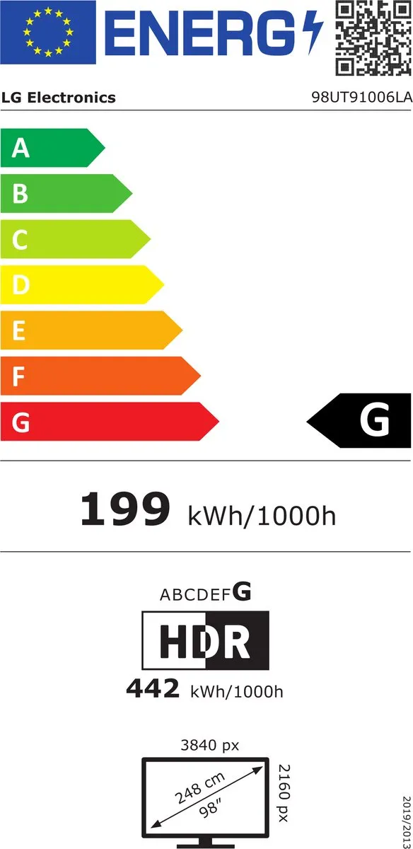 LG 98UH5J-H Digitale Signage 98" LCD - 500 cd/m² - 4K Zwart
