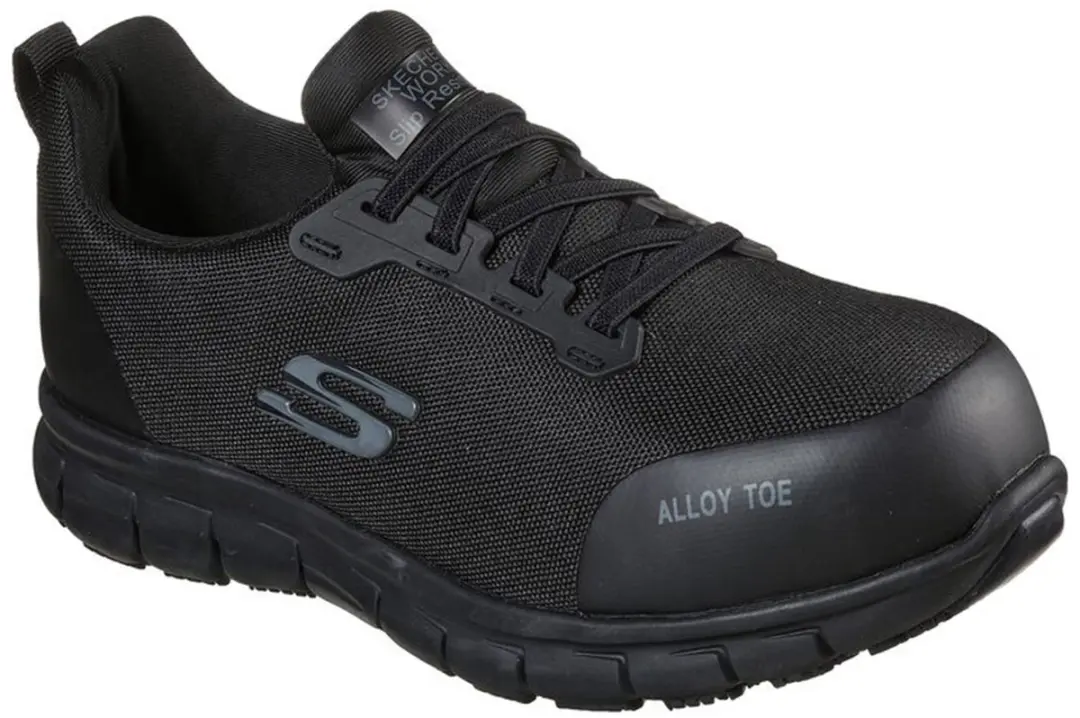Skechers Dames Work SURE TRACK Jixie Alloy Toe Werkschoenen 108041EC - Zwart