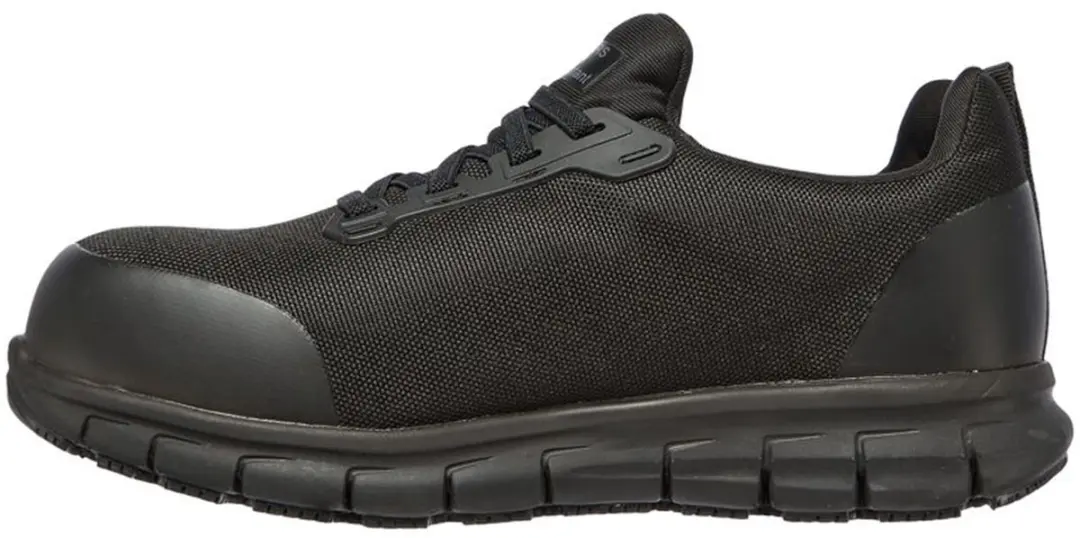 Skechers Dames Work SURE TRACK Jixie Alloy Toe Werkschoenen 108041EC - Zwart - afbeelding 6 van 6