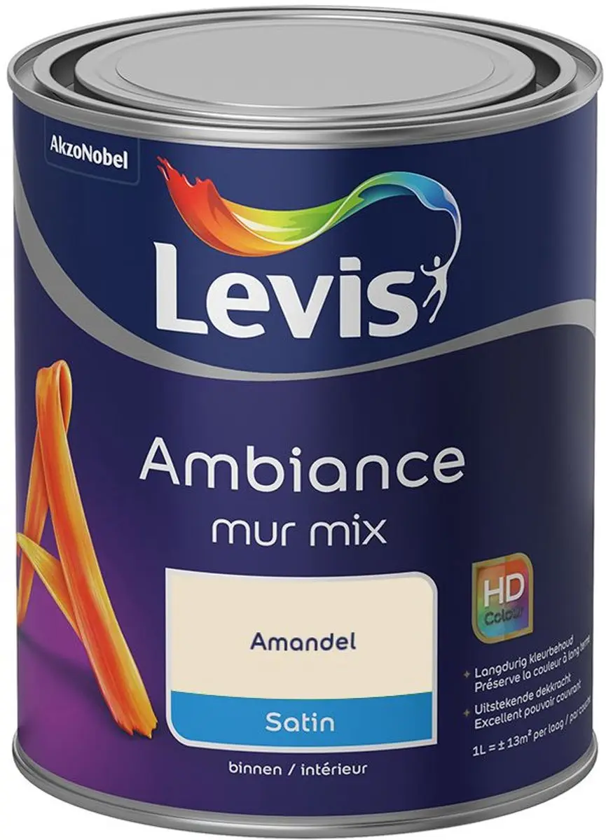 Levi's Ambiance Mur Satin Mix Amandel Verf 1L