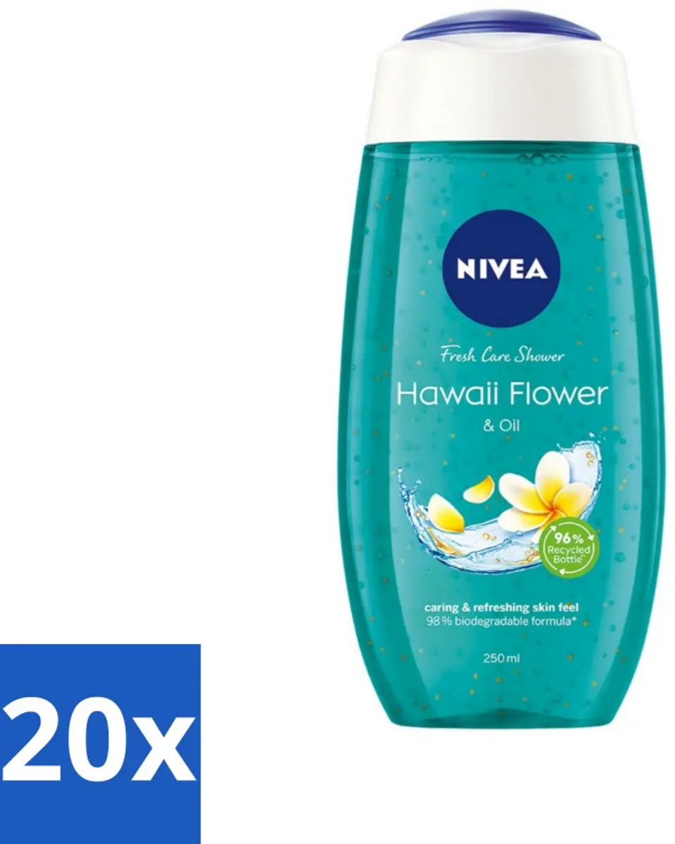 NIVEA Douchegel Hawaii Bloem & Olie 250ml - 20 Stuks