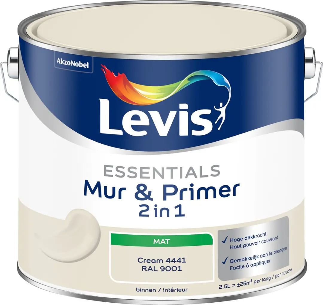Levi's Essentials Mur & Primer Cream 2,5L