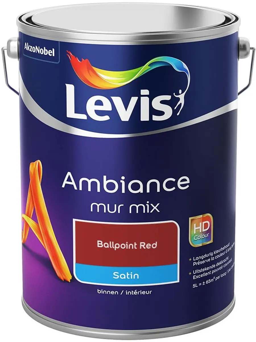 Levi's Ambiance Mur Satin Mix Ballpoint Red Mengverf 5L