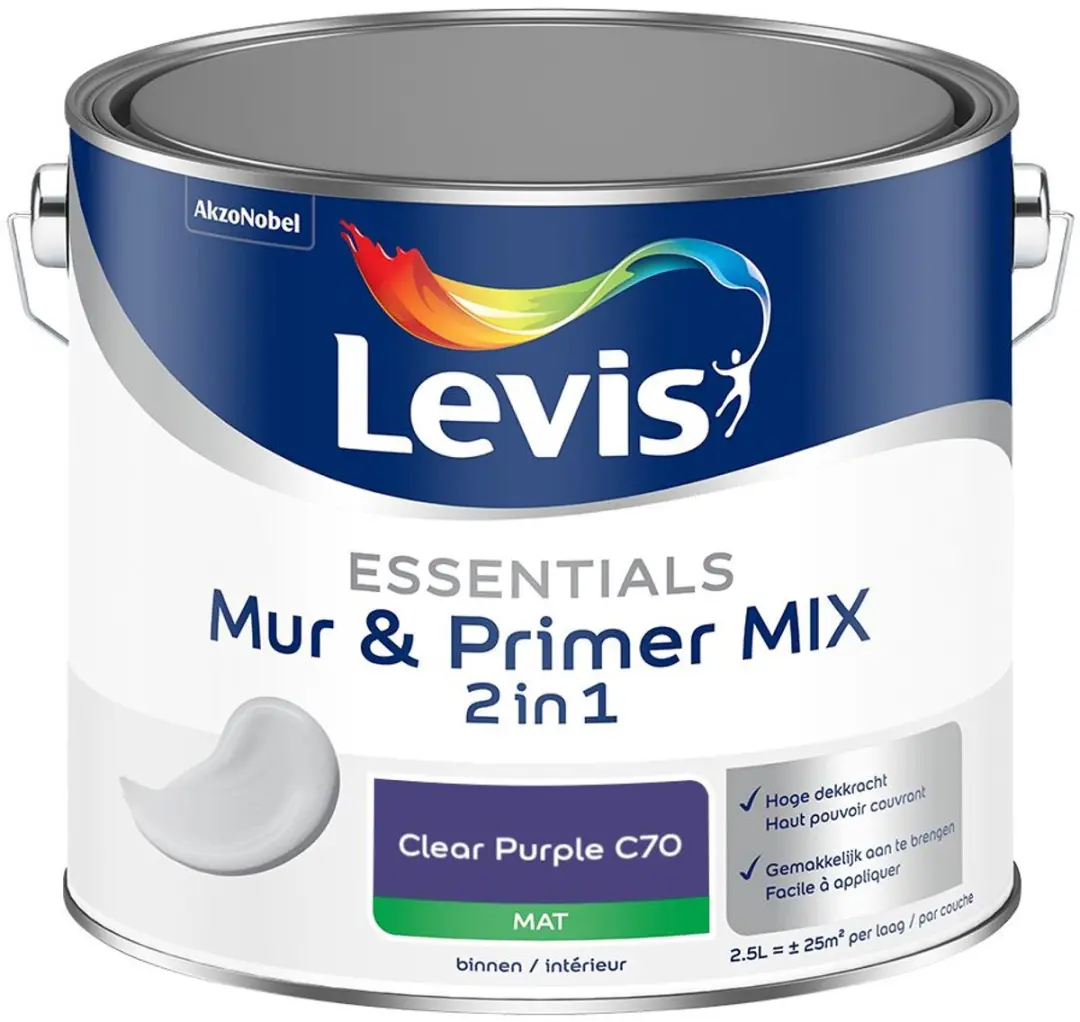 Levi's Essentials Mur & Primer Mix Clear Purple C70 Mengverf 2,5L