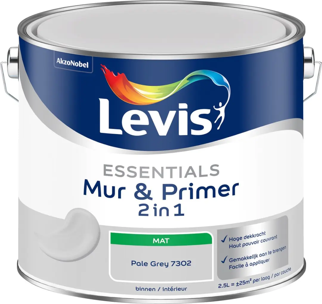 Levi's Essentials Mur & Primer Pale Grey 2,5L
