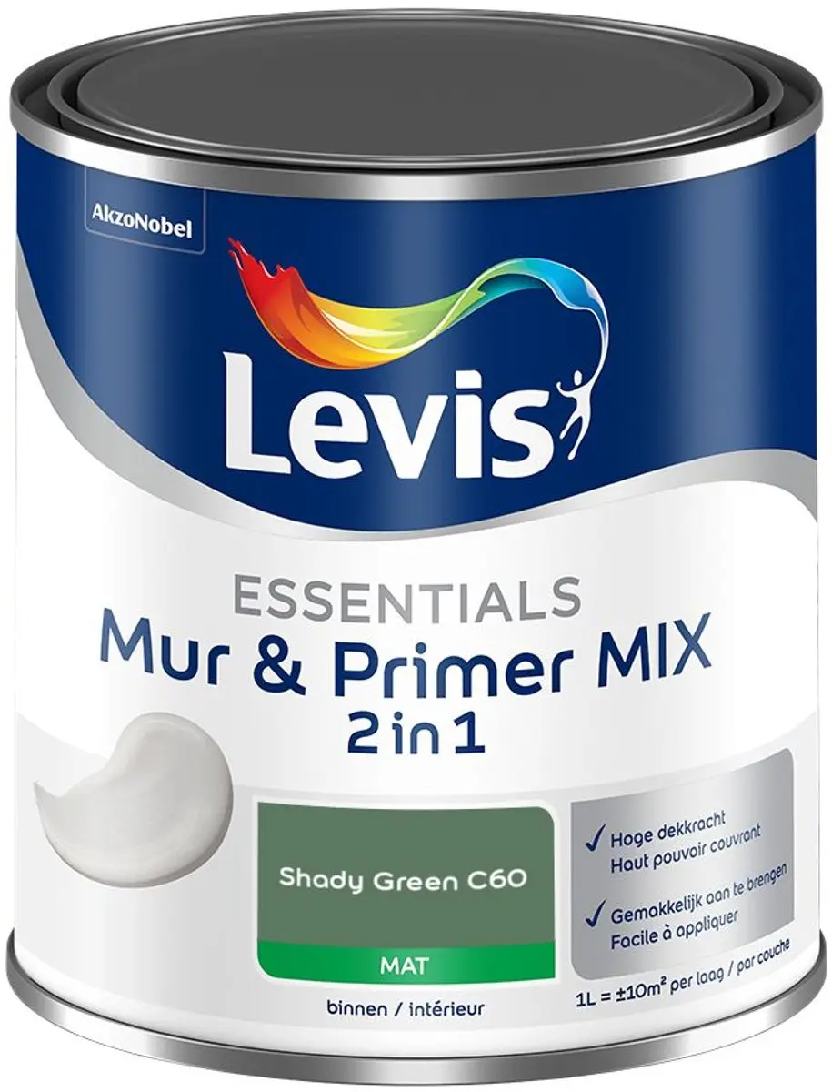 Levi's Essentials Mur & Primer Mix Shady Green C60 Mengverf 1L