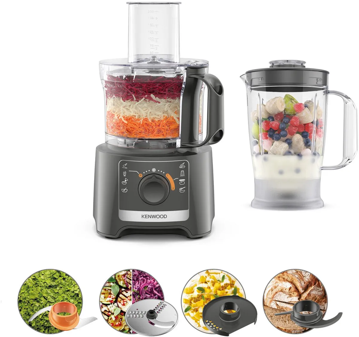 Kenwood MultiPro FDP31.170GY Foodprocessor 800W