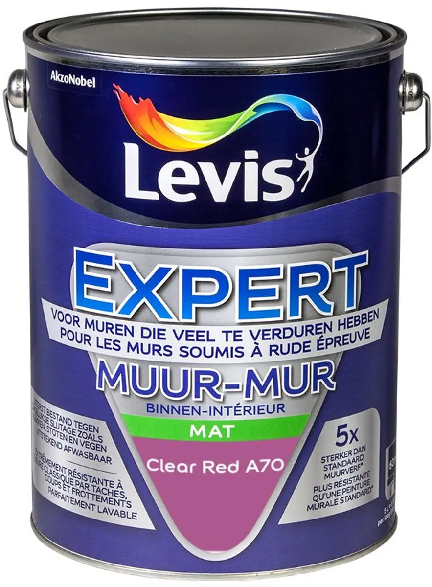 Levi's Expert Muur Binnen Mix Clear Red A70 Mengverf 5L