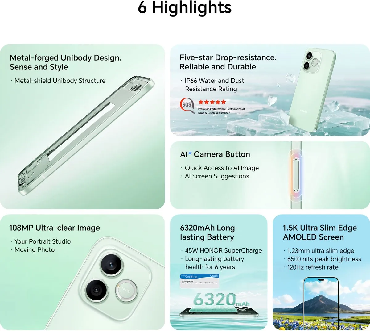 Honor 600 Lite 5G - 8GB/256GB - Fluweelgrijs