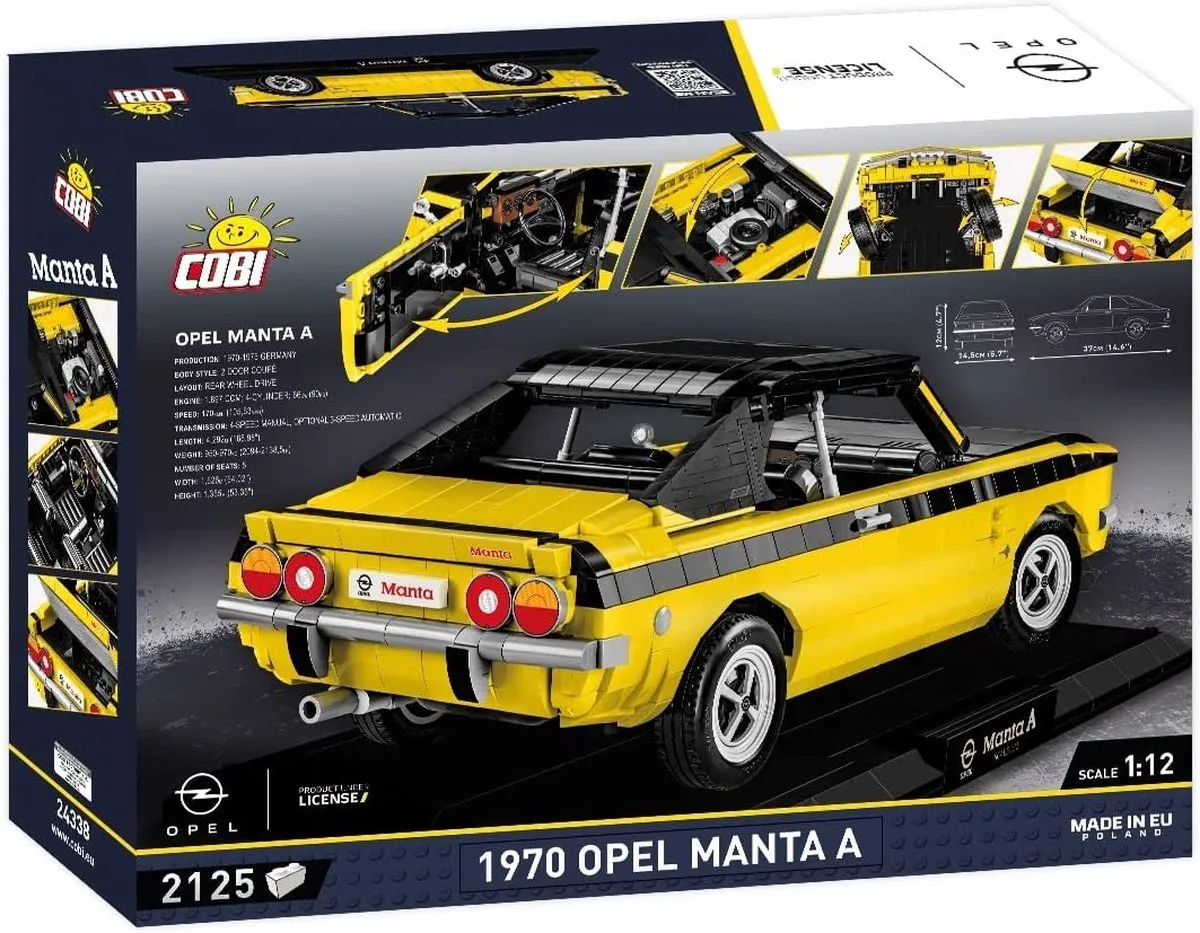 Cobi Opel Manta A 1970 Bouwset 1:12 - 1905 Stukken - Meerkleurig