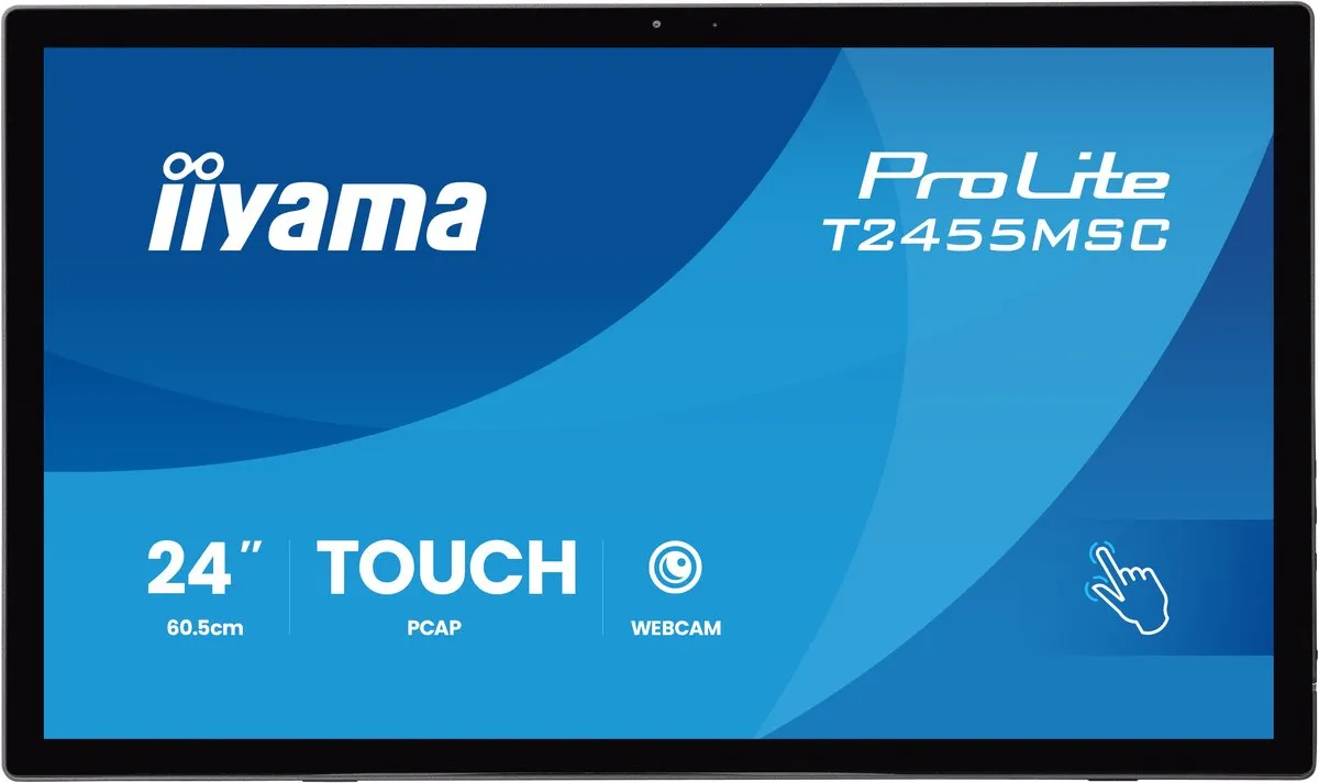 iiyama ProLite T2455MSC-B2 Monitor 24" - Full HD Touch - Webcam - Ingebouwde speakers - afbeelding 6 van 6