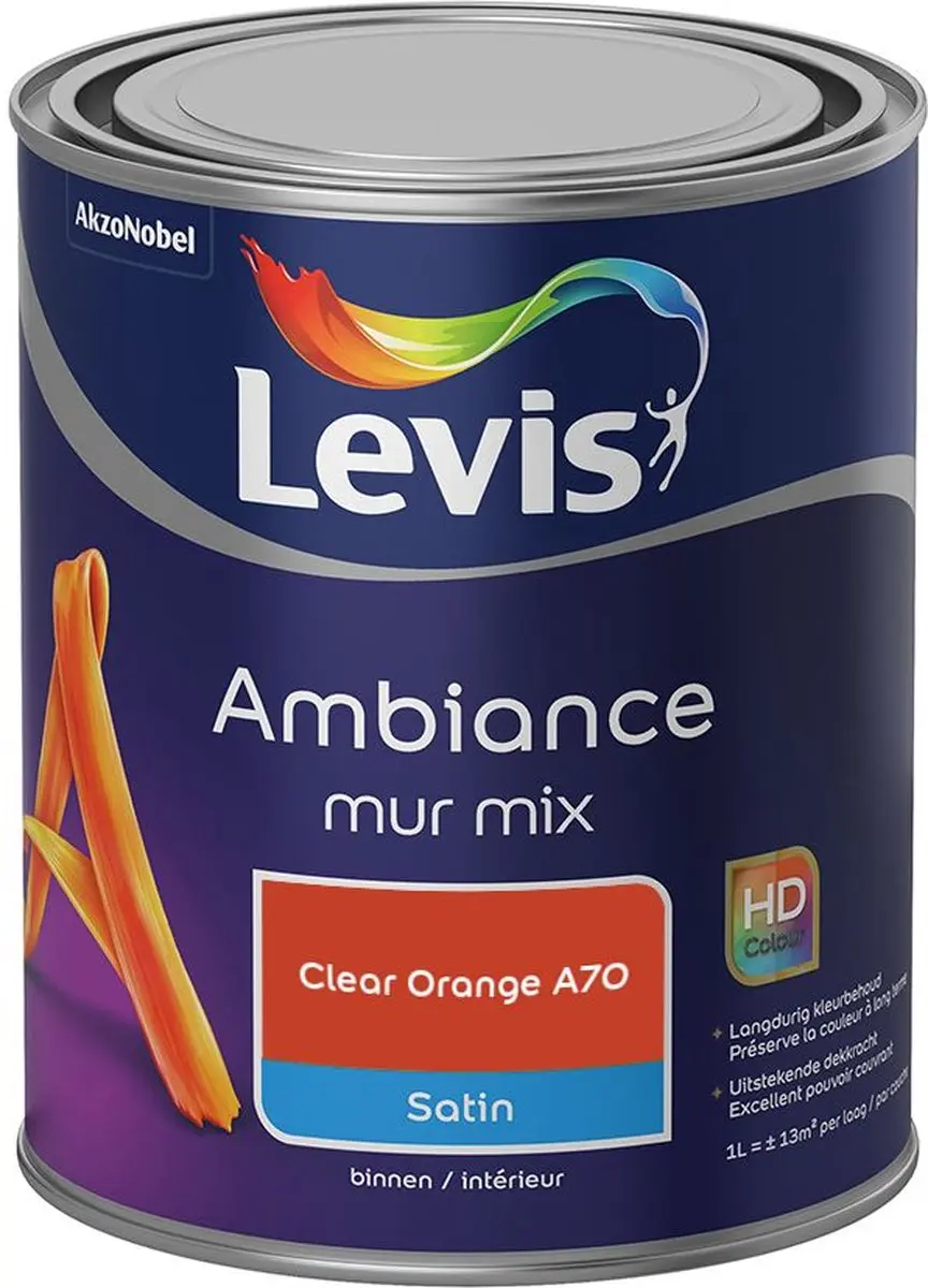 Levi's Ambiance Mur Satin Mix Clear Orange A70 Mengverf 1L