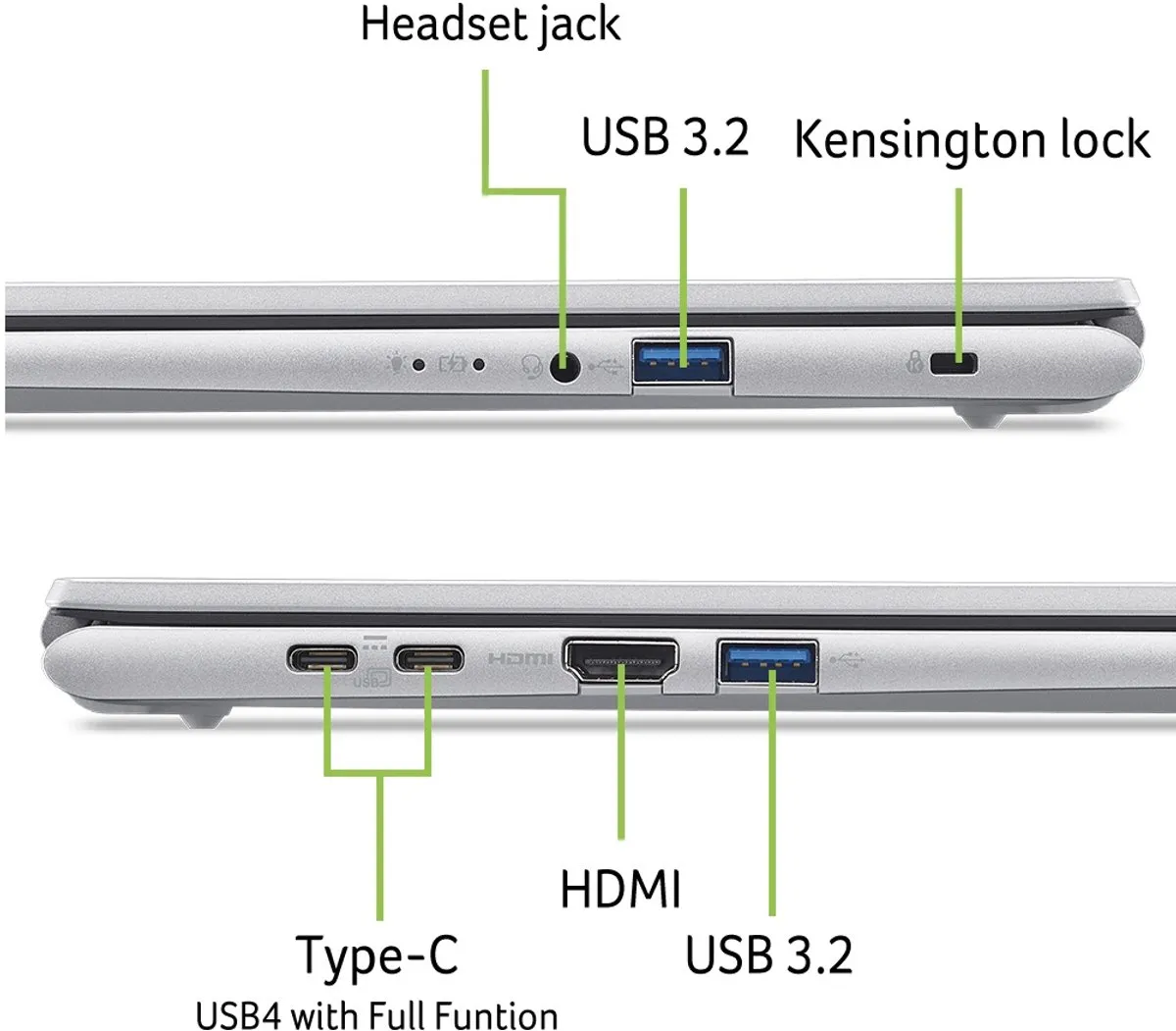 Acer Aspire Go 15 AG15-71P-76S2 Laptop - 16GB 1TB SSD - Zilver