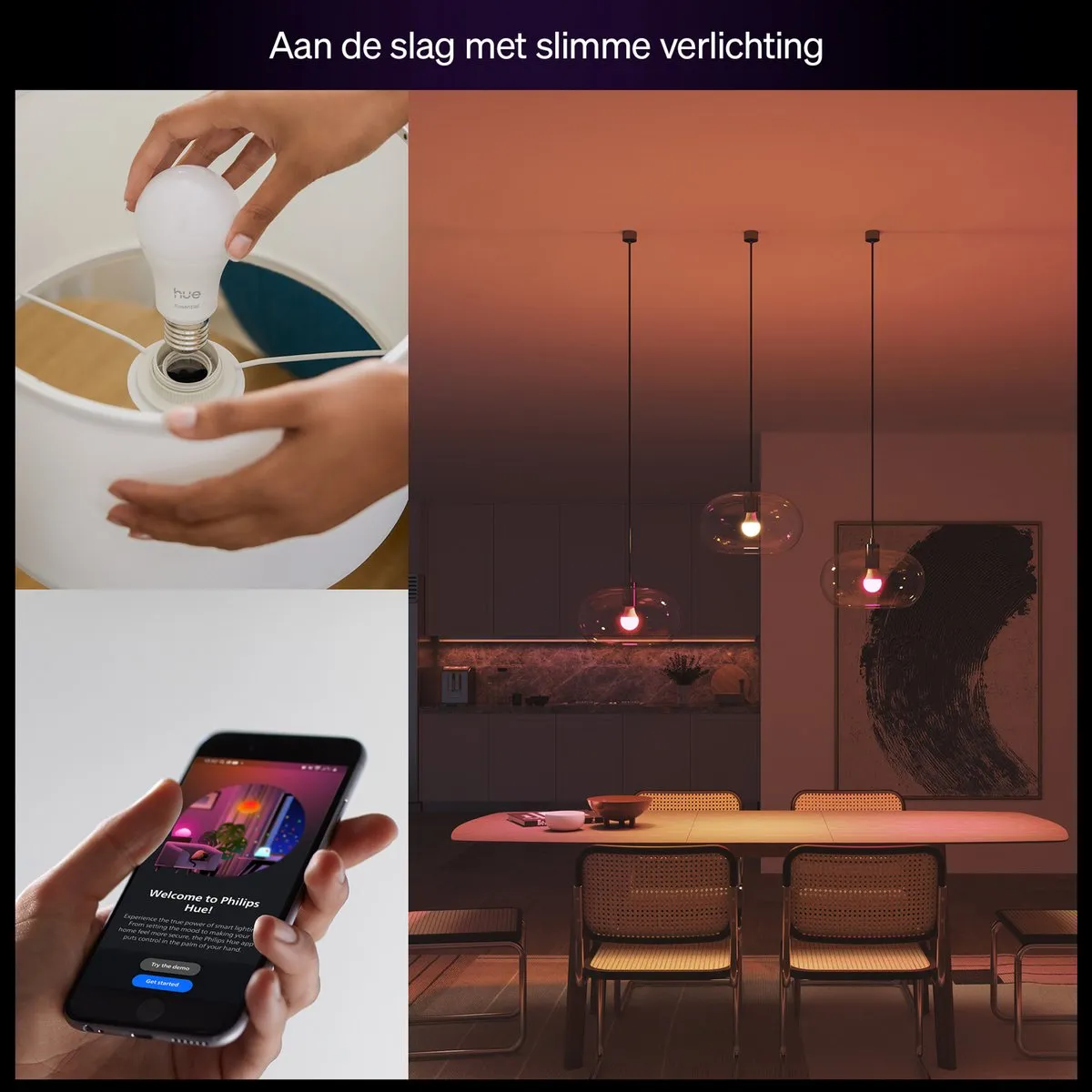 Philips Hue Essential Slimme A60 RGBW 8W - 2 Stuks - Mat