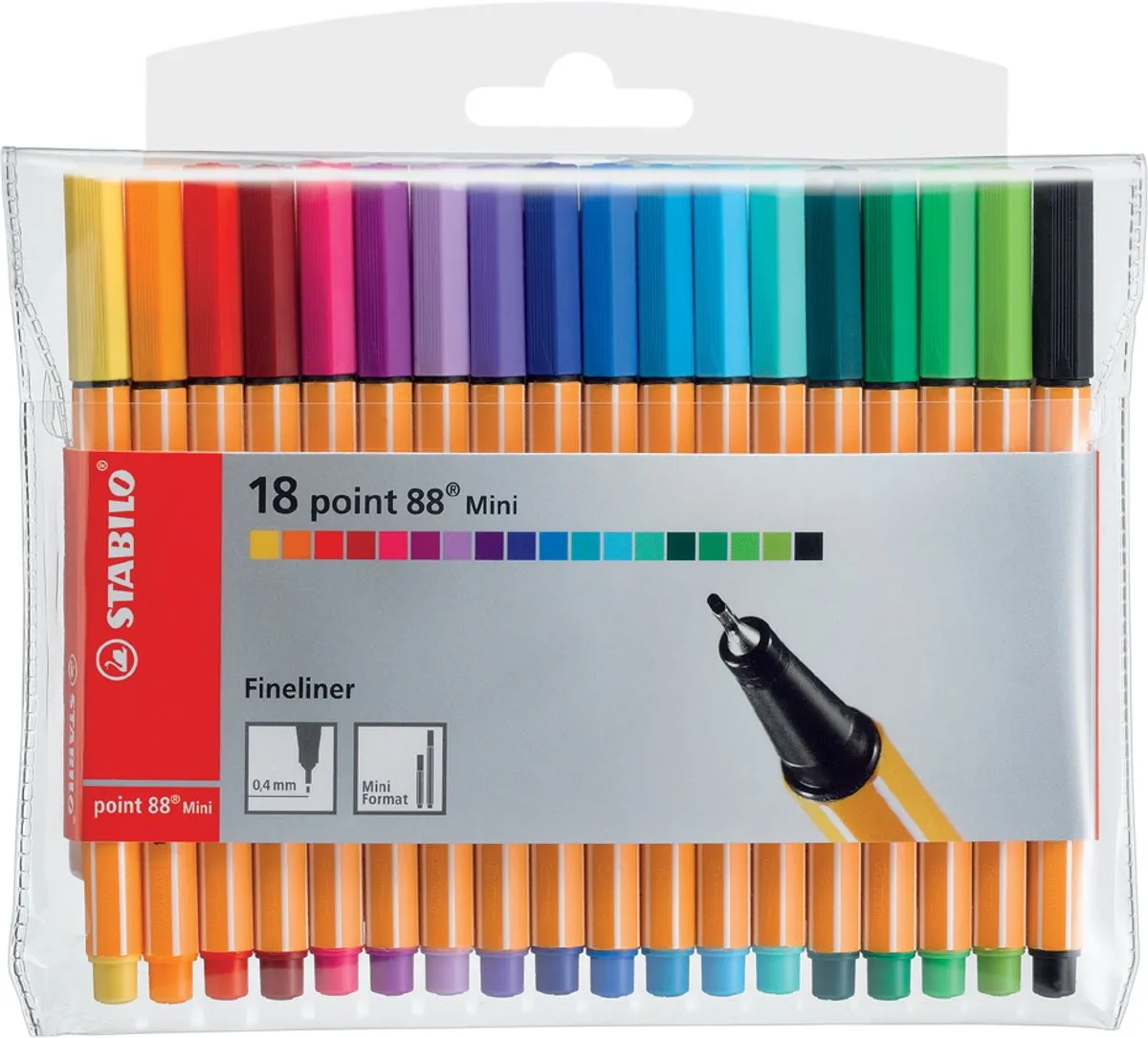 STABILO point 88 Mini Fijnschrijver - 5 Stuks - Meerkleurig