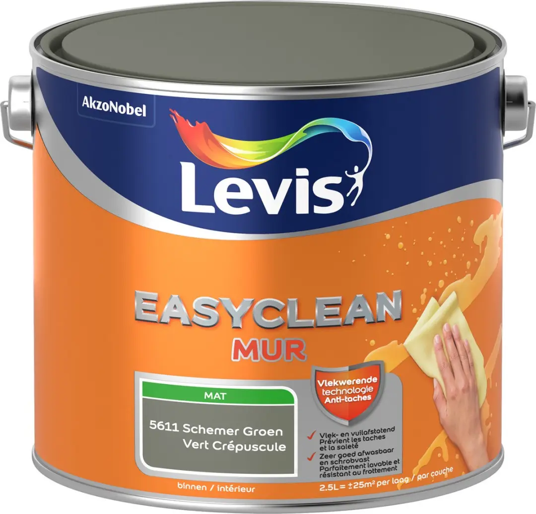 Levi's Easyclean Mur Mat Schemer Groen 2,5L
