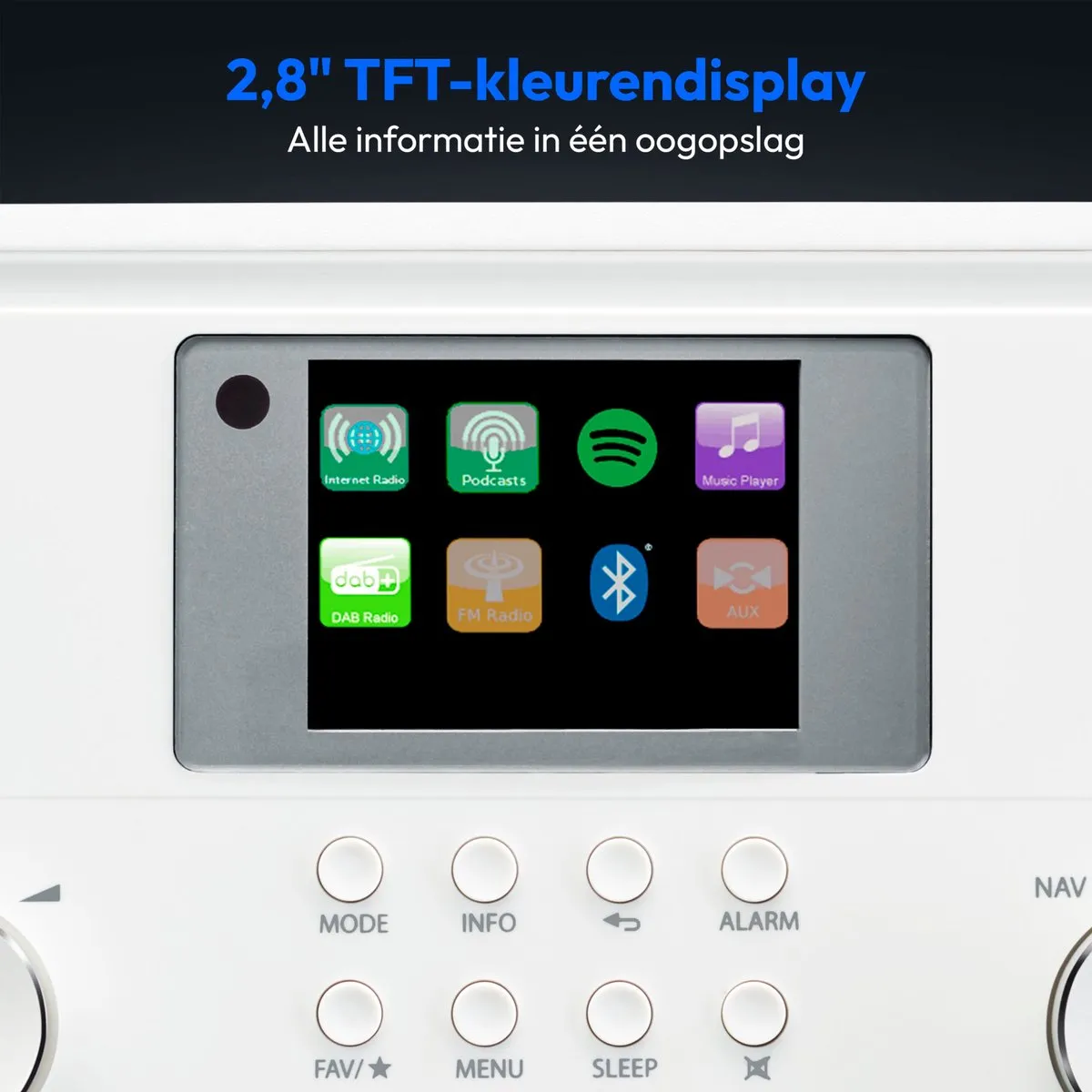 Medion MD88069 Internetradio DAB/FM - 20W - Wit