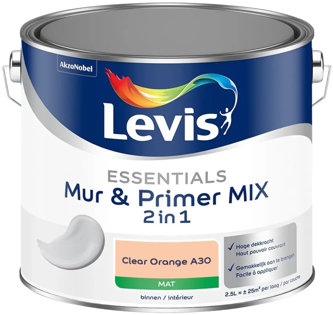 Levi's Essentials Mur & Primer Mix Clear Orange A30 Mengverf 2,5L