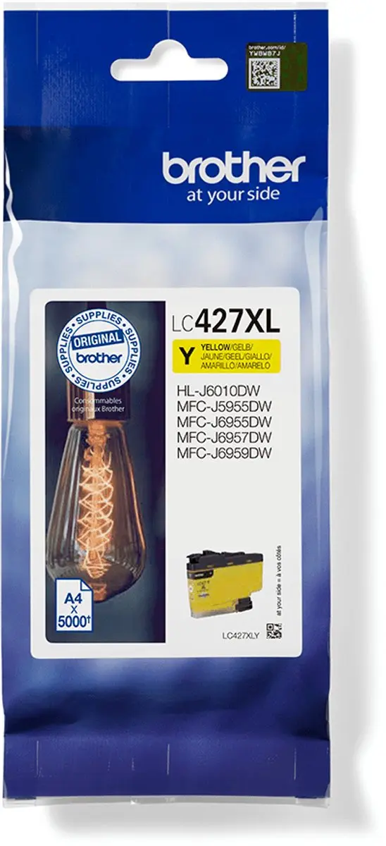 Brother LC427XLY Inktcartridge Geel