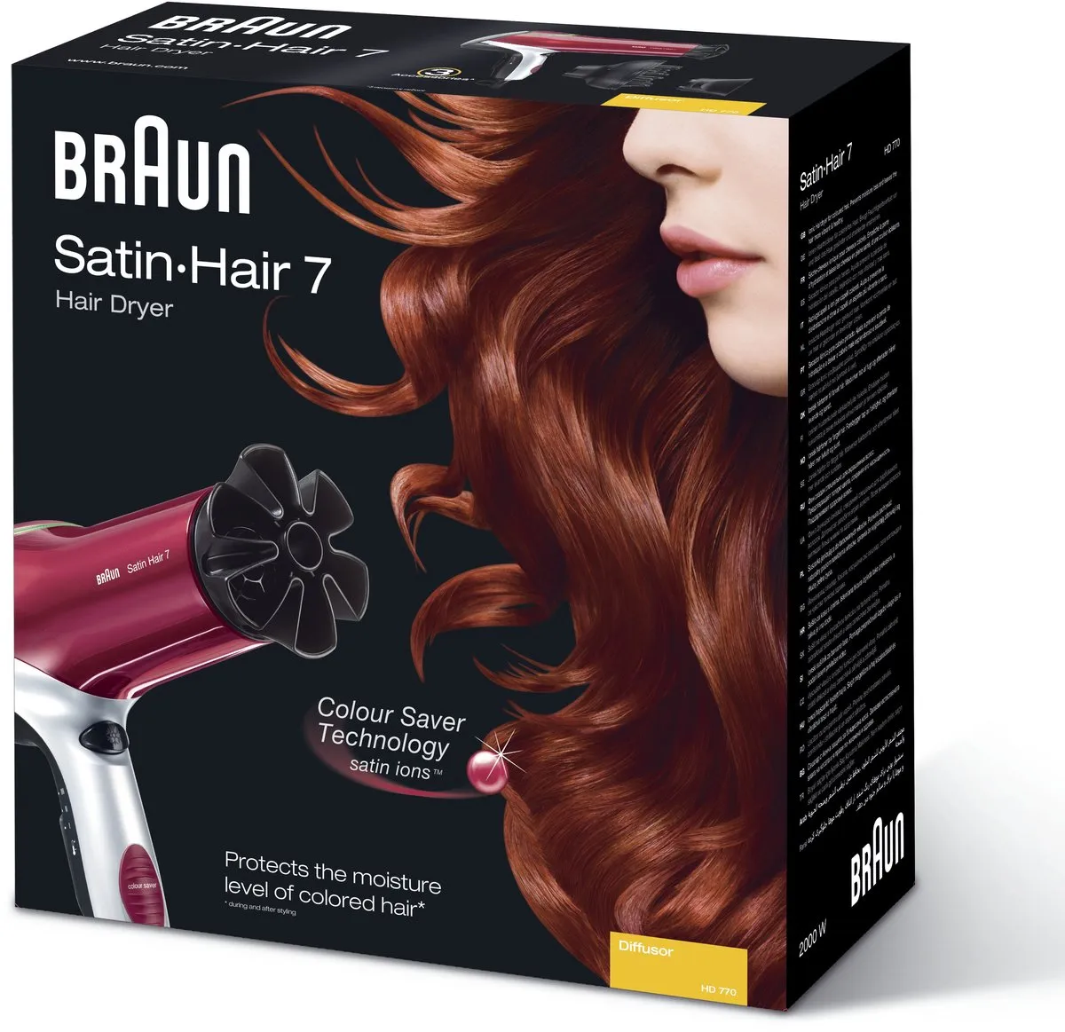 Braun Satin Hair 7 BRHD770E Haardroger - 2200W - Rood
