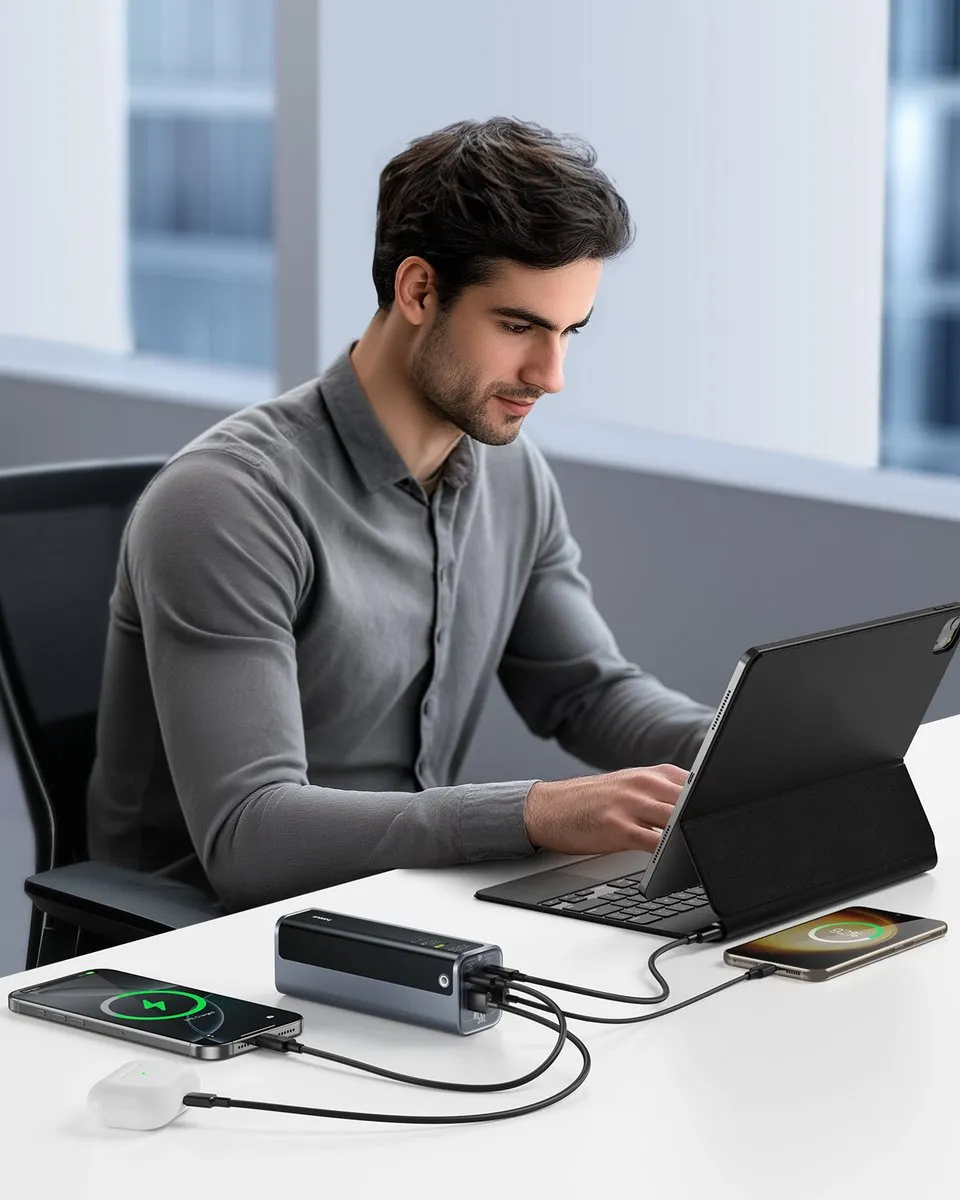 Baseus EnerGeek Power Bank P10082109813-00 - 145W 20800mAh - Grijs - afbeelding 6 van 6