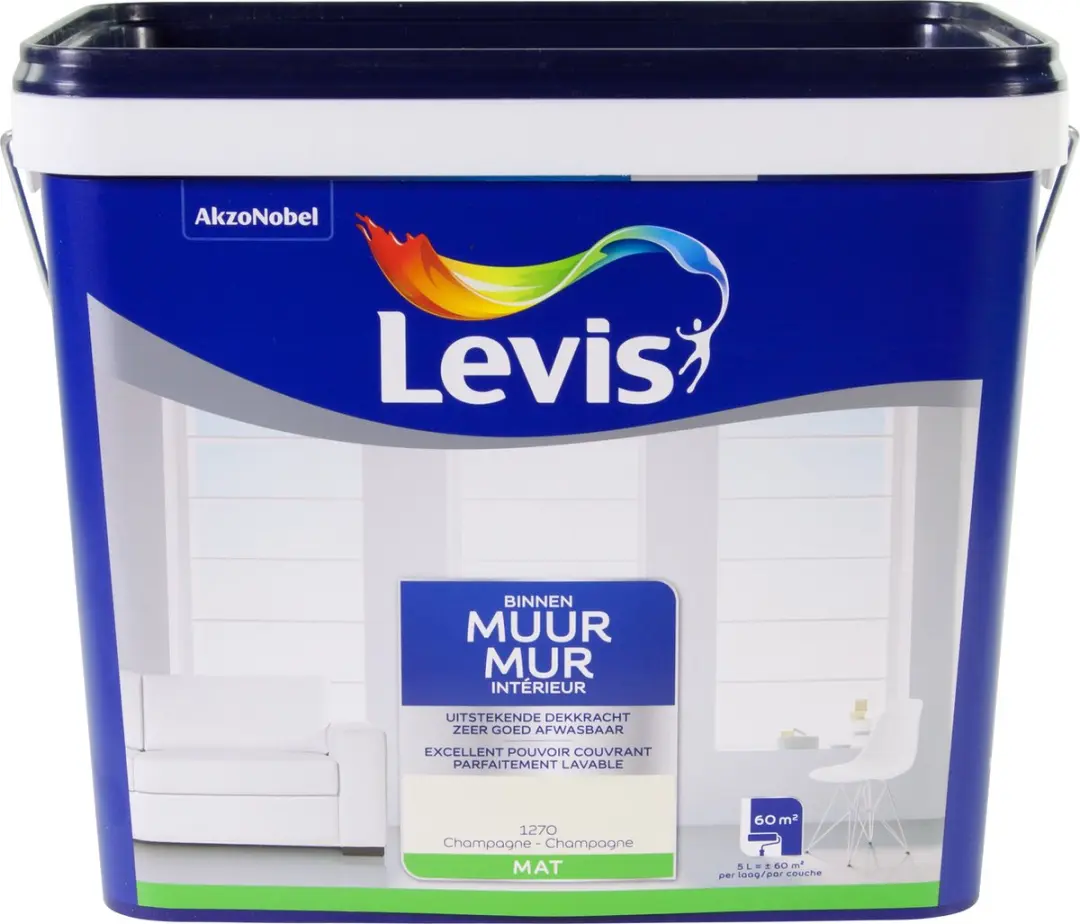 Levi's Latex Muurverf Champagne - Mat - 5L