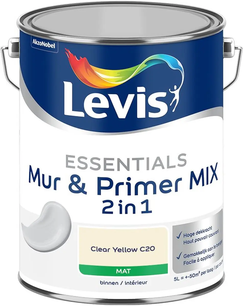 Levi's Essentials Mur & Primer Mix Clear Yellow C20 Mengverf 5L