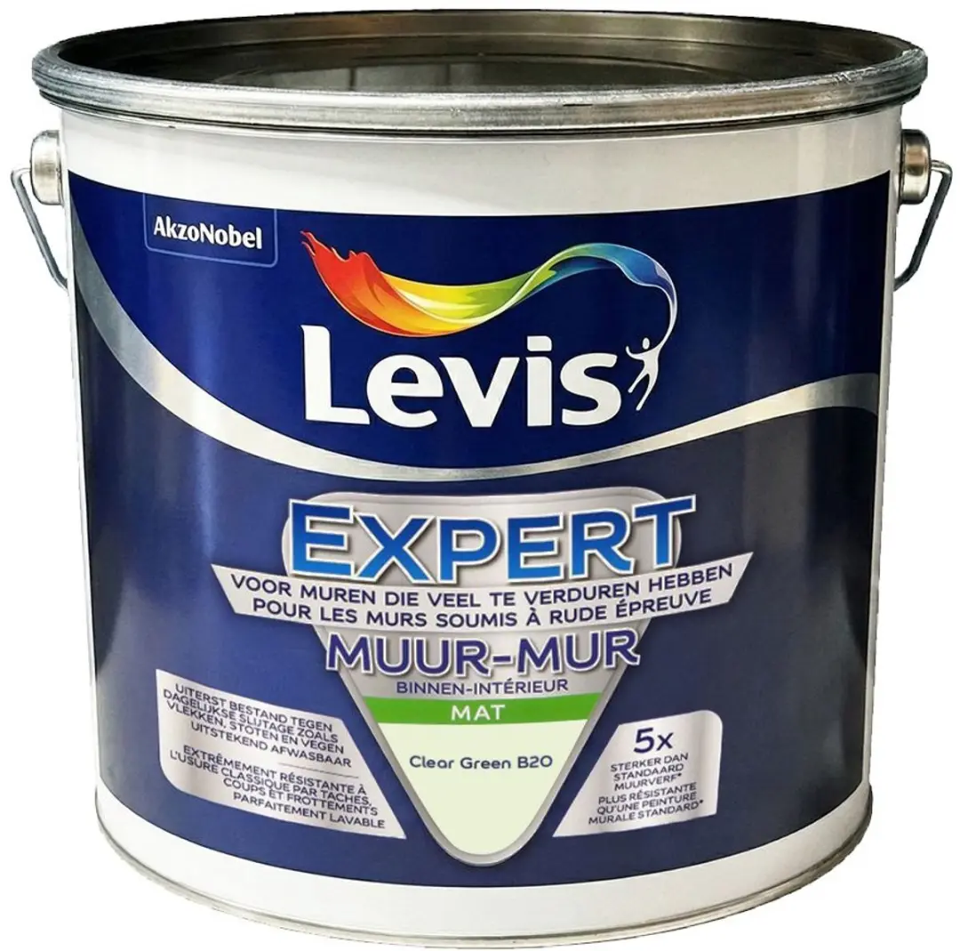Levi's Expert Muur Binnen Mix Clear Green B20 Mengverf 10L